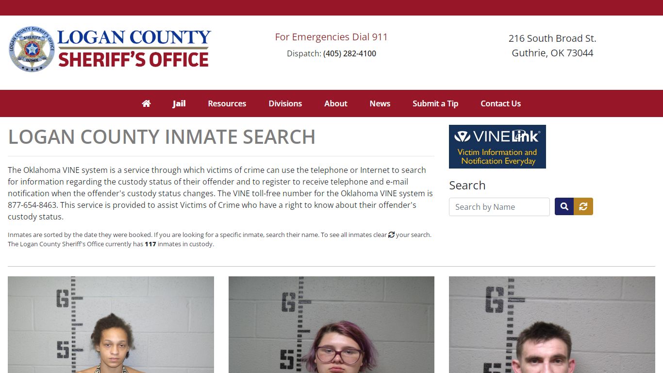 Inmate Search - Logan County Sheriff's Office